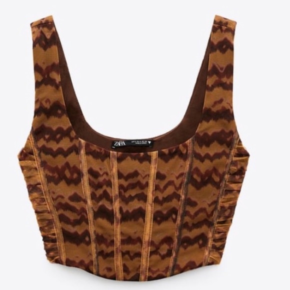 Zara corsetry tulle boned corset top blogger’s Fave, designer like - Picture 6 of 13